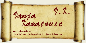 Vanja Kamatović vizit kartica